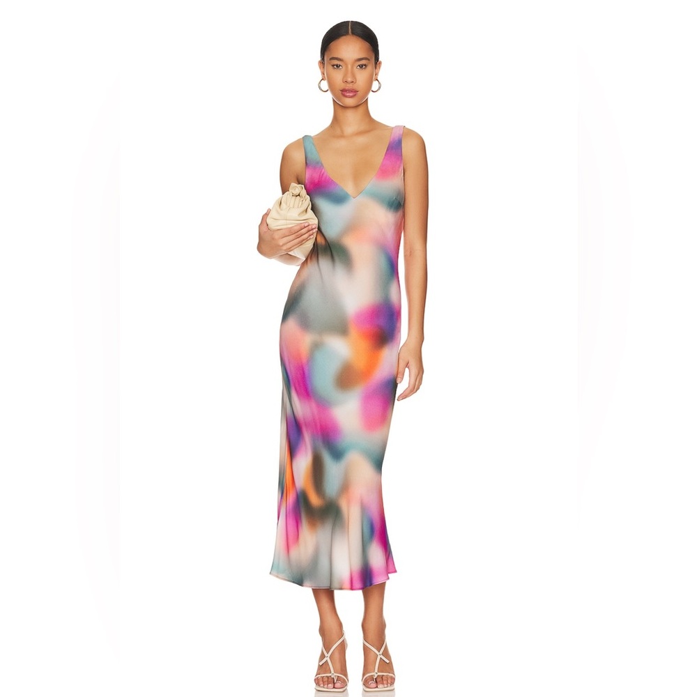 LNA V Slip Dress in Kaleidoscope